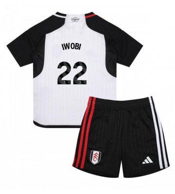 Fulham Alex Iwobi #22 Hemmaställ Barn 2023-24 Kortärmad (+ Korta byxor)